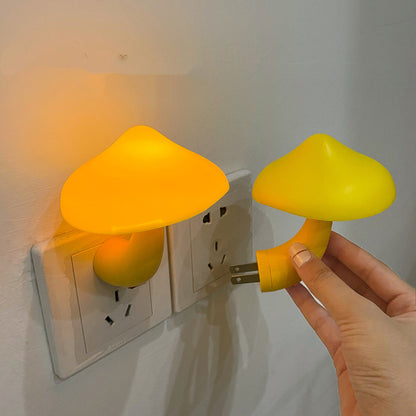 Small Mushroom Plug-in LED Bedside Night Light Learning Light Control Sensor