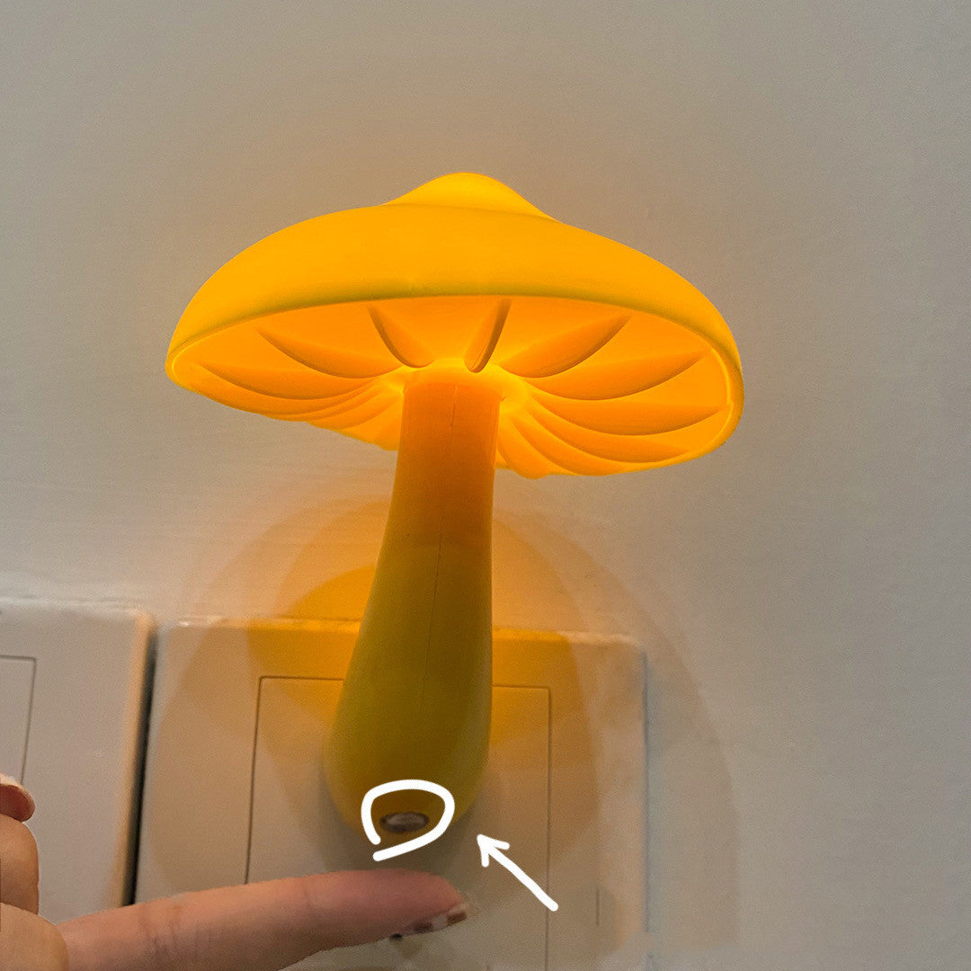 Small Mushroom Plug-in LED Bedside Night Light Learning Light Control Sensor